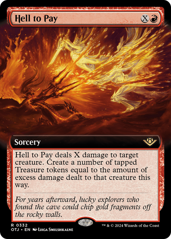Hell to Pay (Extended Art) (OTJ-332)  Foil - Outlaws of Thunder Junction: (Extended Art)