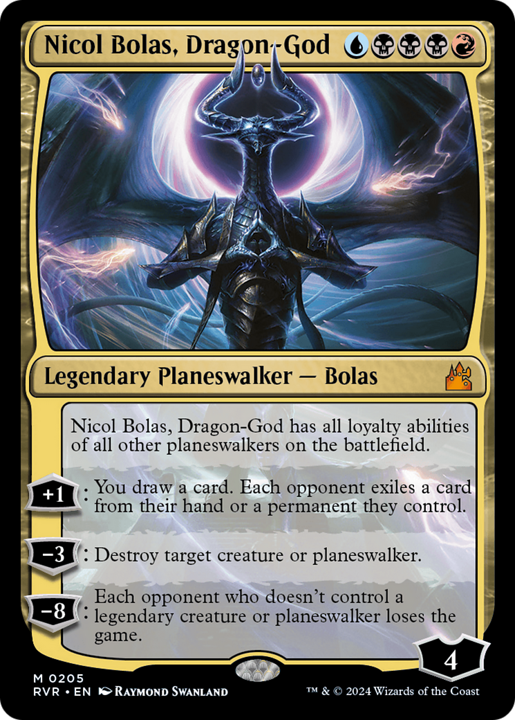 Nicol Bolas, Dragon-God (RVR-205)  Foil - Ravnica Remastered