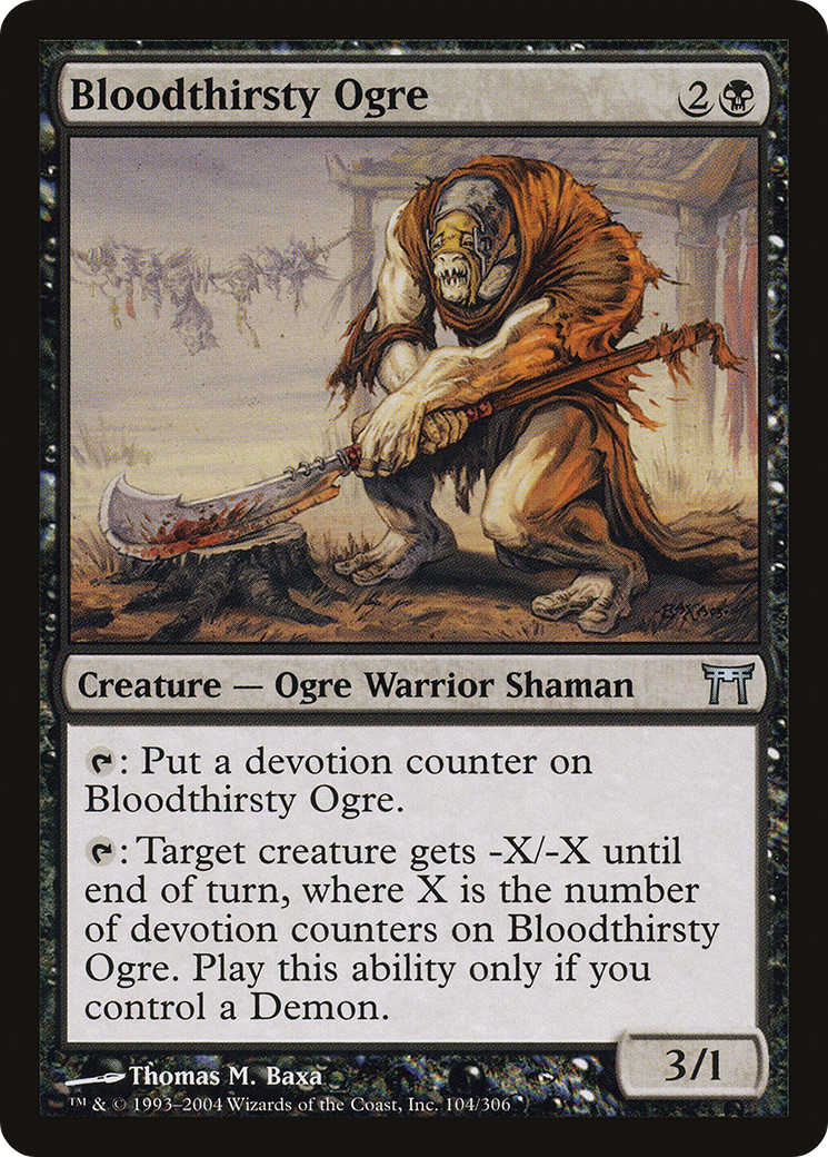 Bloodthirsty Ogre (CHK-104)  - Champions of Kamigawa