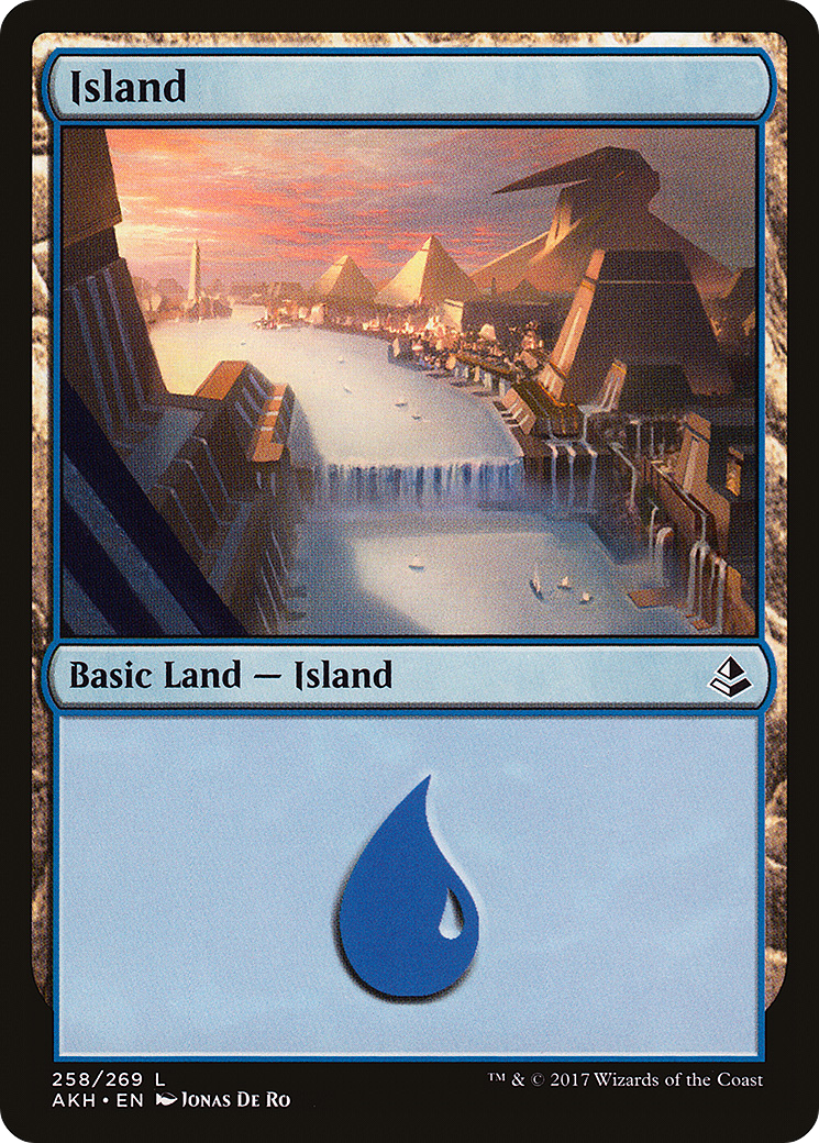 Island (258) (AKH-258) - Amonkhet Foil