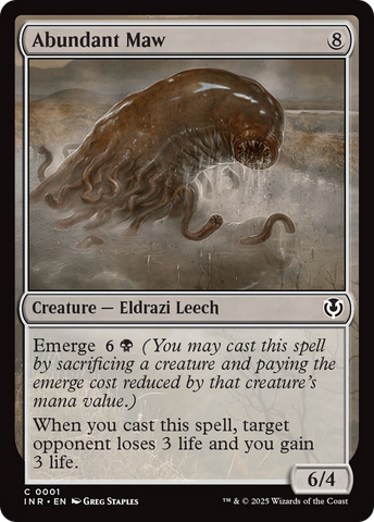 Abundant Maw (INR-001)  Foil - Innistrad Remastered