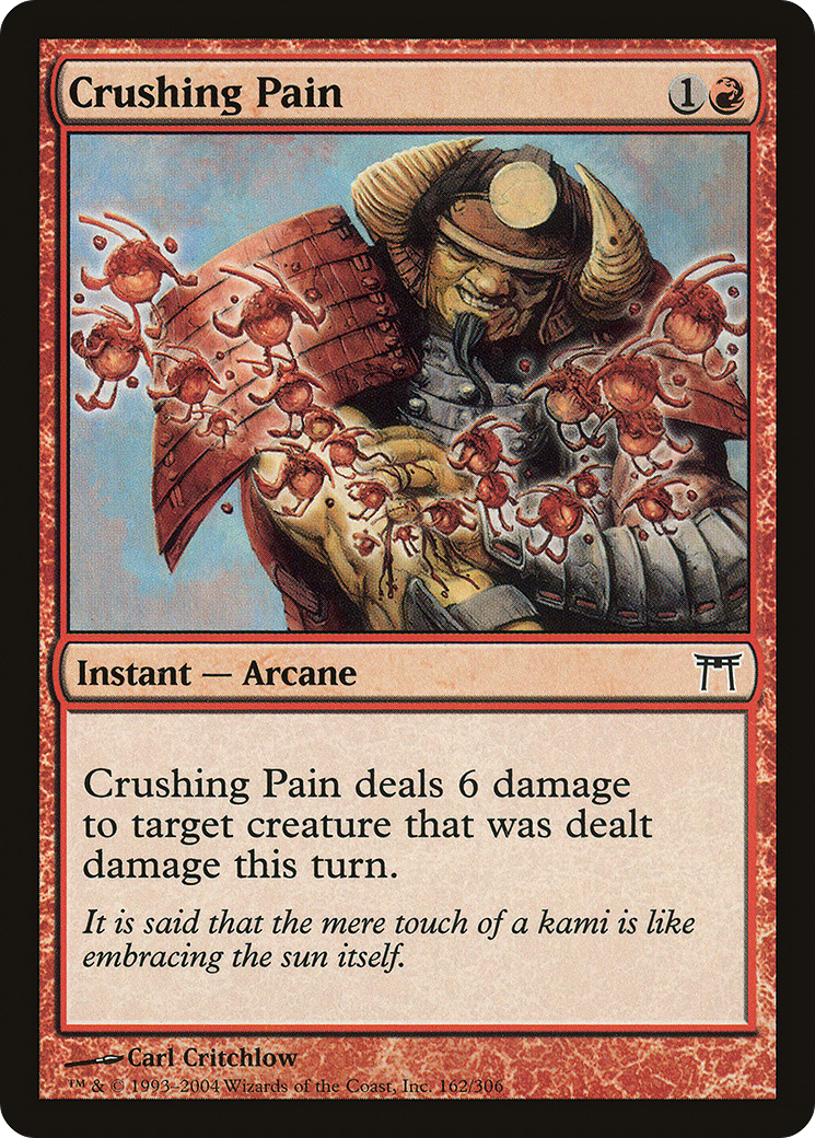 Crushing Pain (CHK-162)  Foil - Champions of Kamigawa