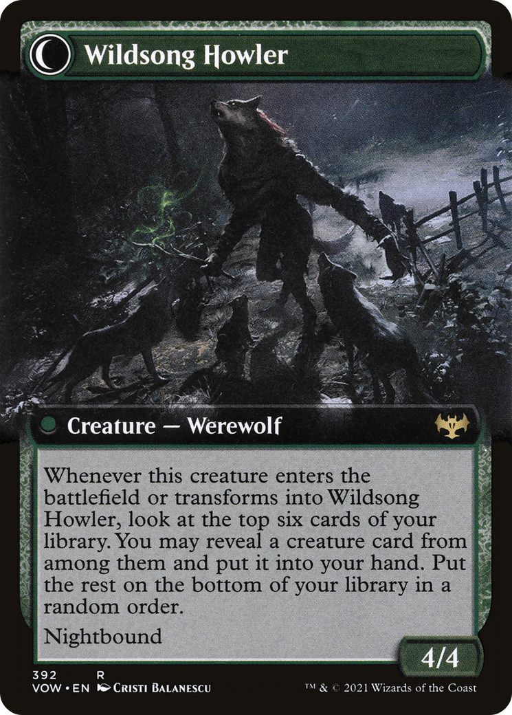 Howlpack Piper (Extended Art) (VOW-392)  Foil - Innistrad: Crimson Vow: (Extended Art, Double Faced Transform)
