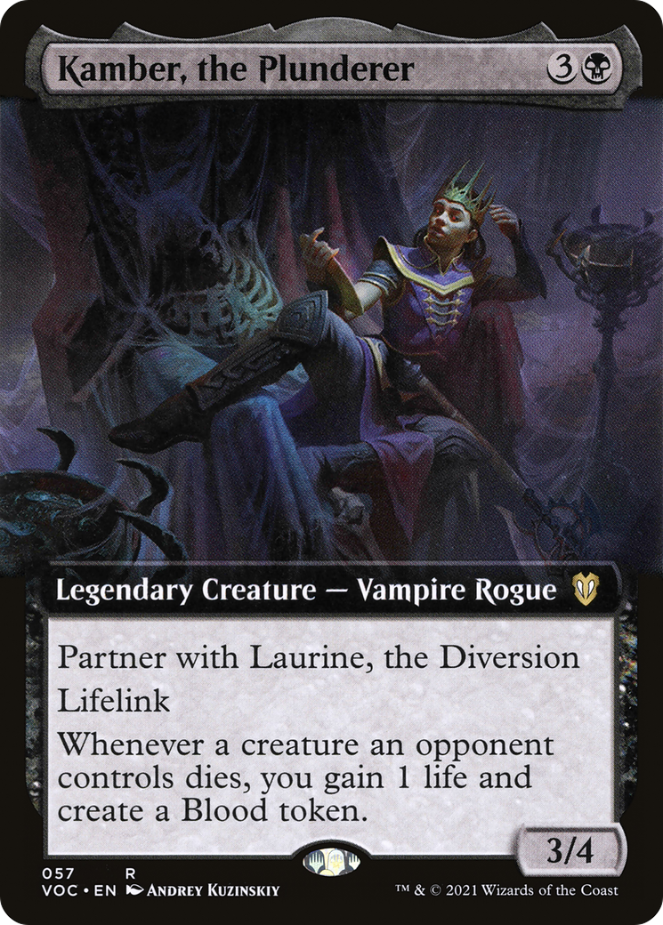 Kamber, the Plunderer (Extended Art) (VOC-057)  - Crimson Vow Commander: (Extended Art)