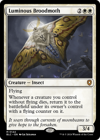 Luminous Broodmoth (BLC-144)  - Bloomburrow Commander