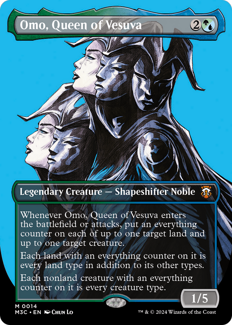 Omo, Queen of Vesuva (Borderless) (M3C-014)  Foil - Modern Horizons 3 Commander