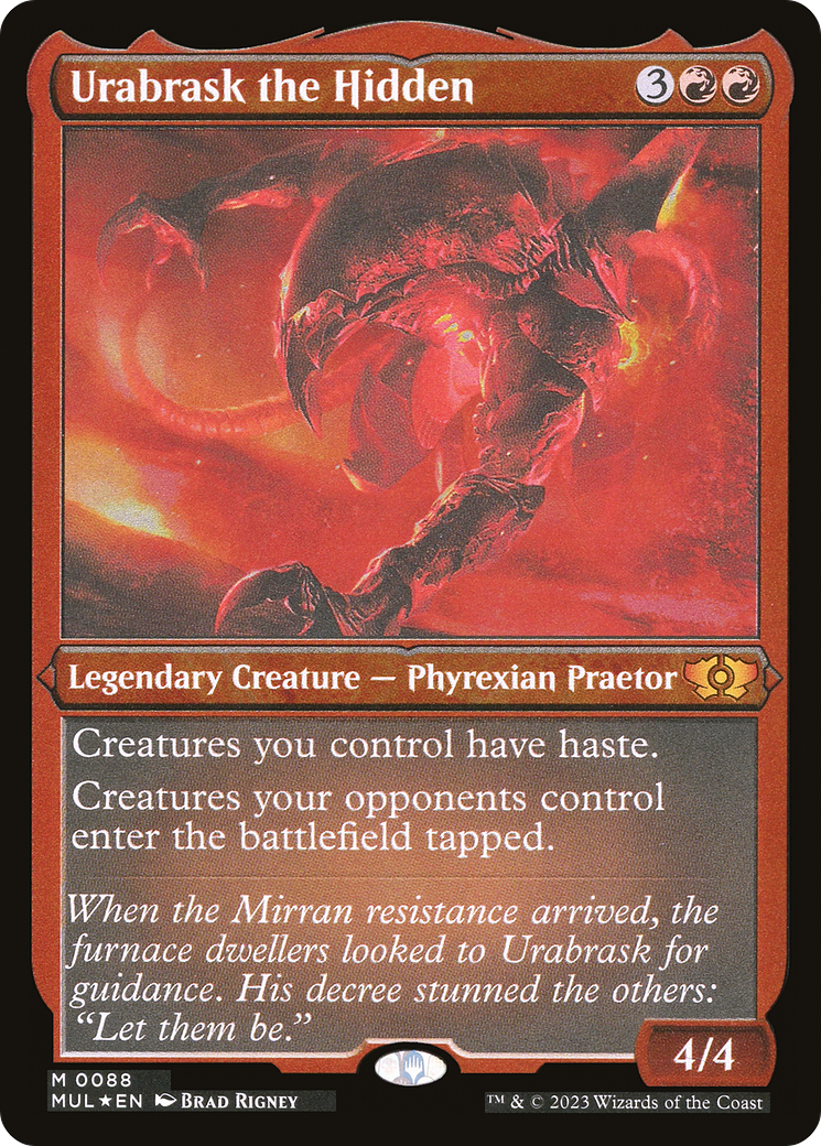 Urabrask the Hidden (Foil Etched) (MUL-088)  Foil - Multiverse Legends