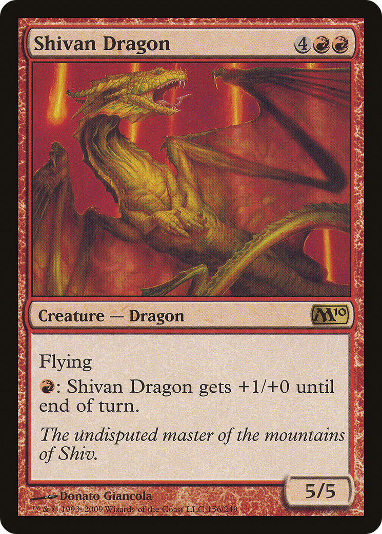 Shivan Dragon (M10-156)  Foil - Magic 2010