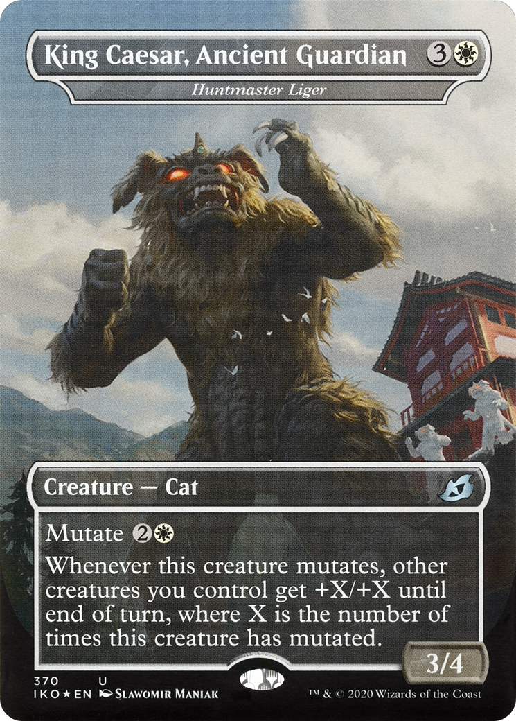 King Caesar, Ancient Guardian - Huntmaster Liger (IKO-370)  Foil - Ikoria: Lair of Behemoths / King Caesar, Ancient Guardian (Borderless)
