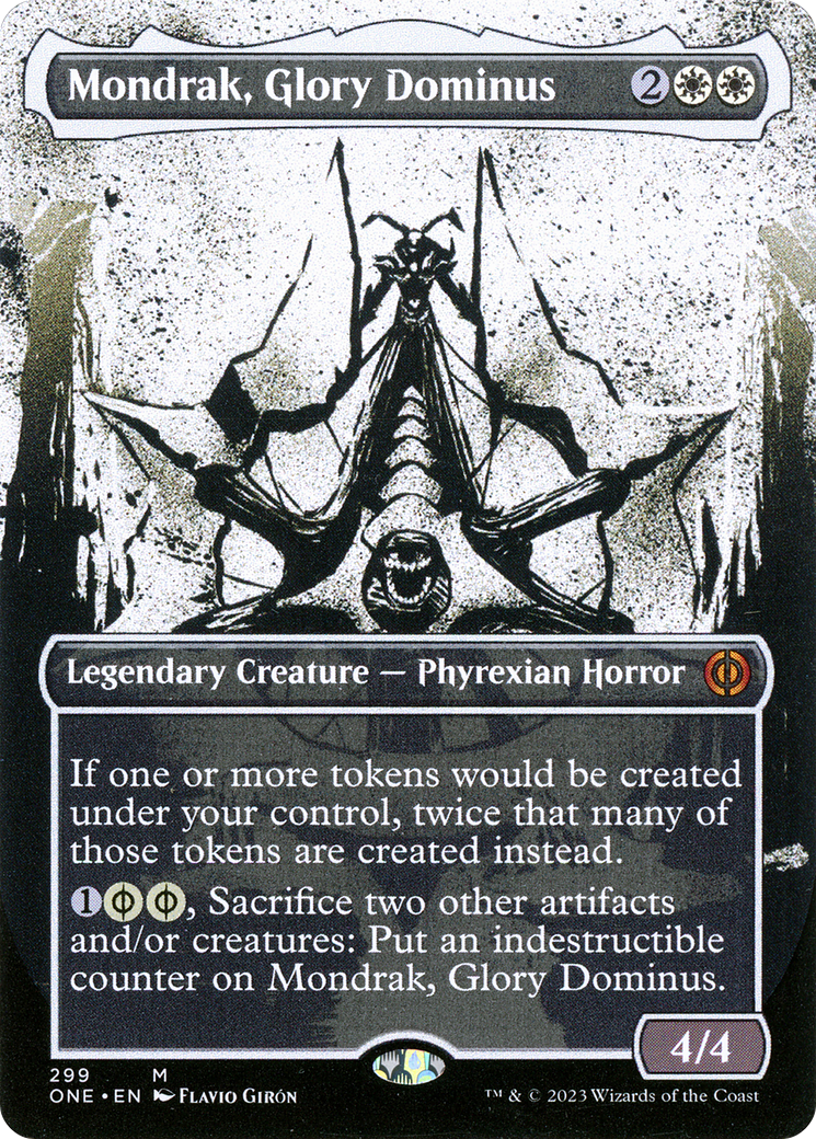 Mondrak, Glory Dominus (Showcase) (ONE-299)  Foil - Phyrexia: All Will Be One: (Showcase) (Borderless)