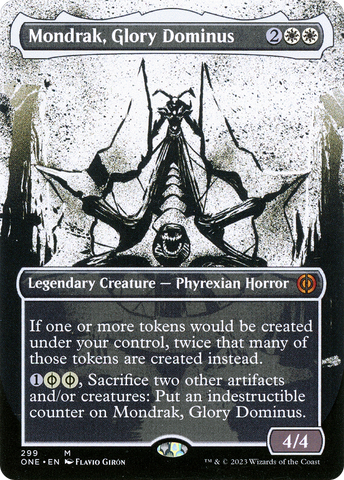 Mondrak, Glory Dominus (Showcase) (ONE-299)  Foil - Phyrexia: All Will Be One: (Showcase) (Borderless)