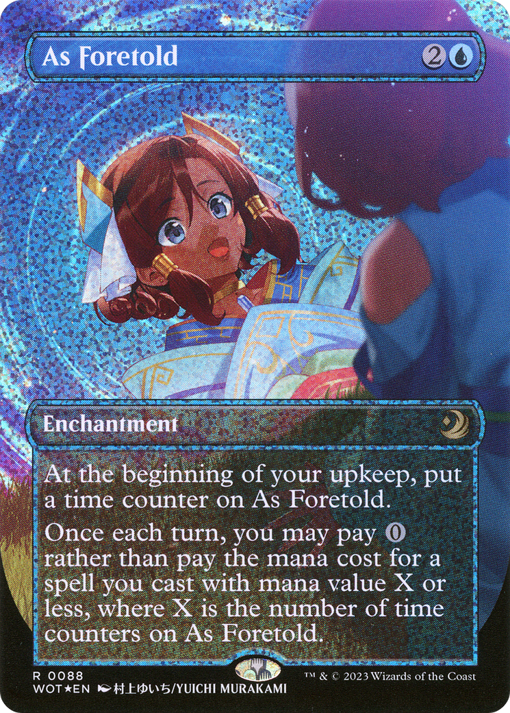 As Foretold (Anime Borderless) (Confetti Foil) (WOT-088)  Foil - Wilds of Eldraine: Enchanting Tales
