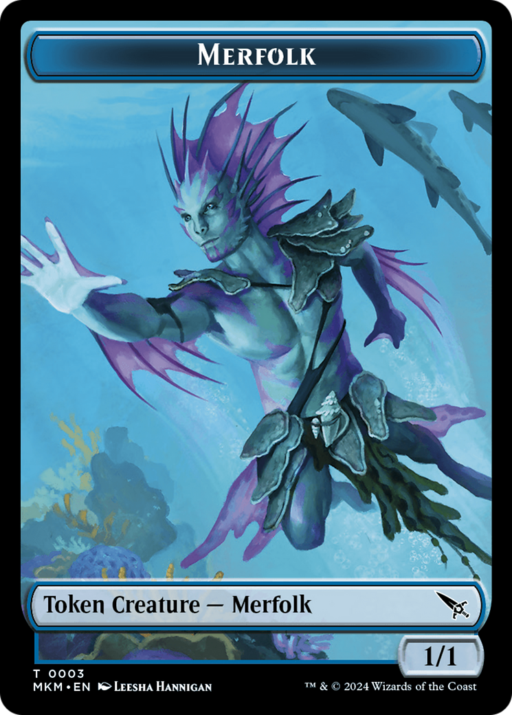 Merfolk (TMKM-003)  Foil - Murders at Karlov Manor Tokens