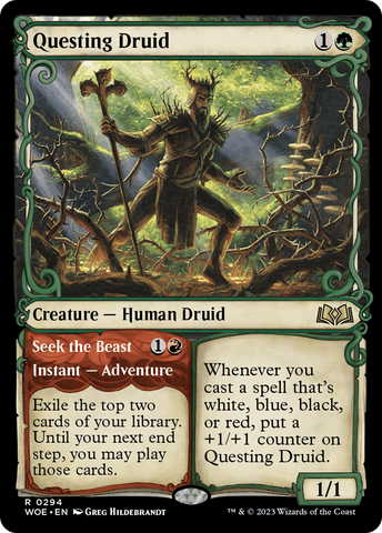 Questing Druid (Showcase) (WOE-294)  Foil - Wilds of Eldraine: (Showcase)