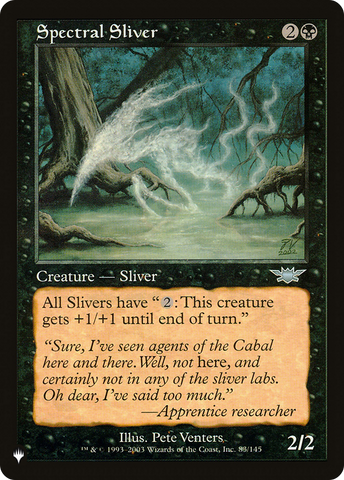 Spectral Sliver (LIST-LGN-83)  - The List