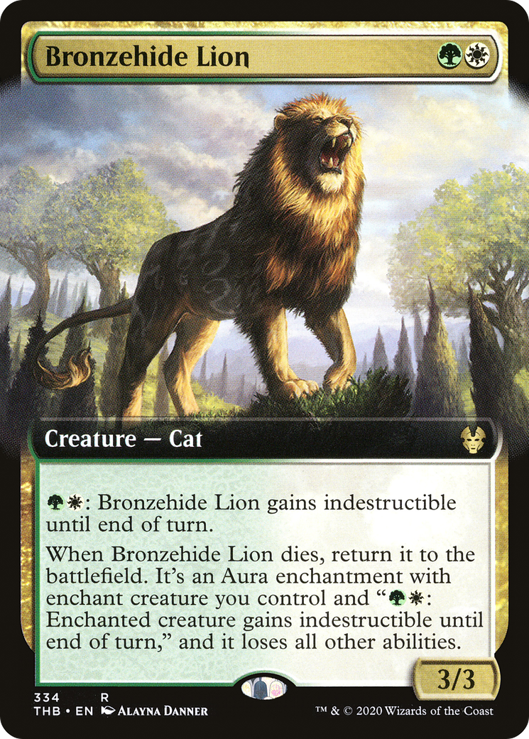 Bronzehide Lion (Extended Art) (THB-334)  - Theros Beyond Death