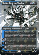 Kaito, Dancing Shadow (Borderless) (Step-and-Compleat Foil) (ONE-463)  Foil - Phyrexia: All Will Be One: (Showcase)