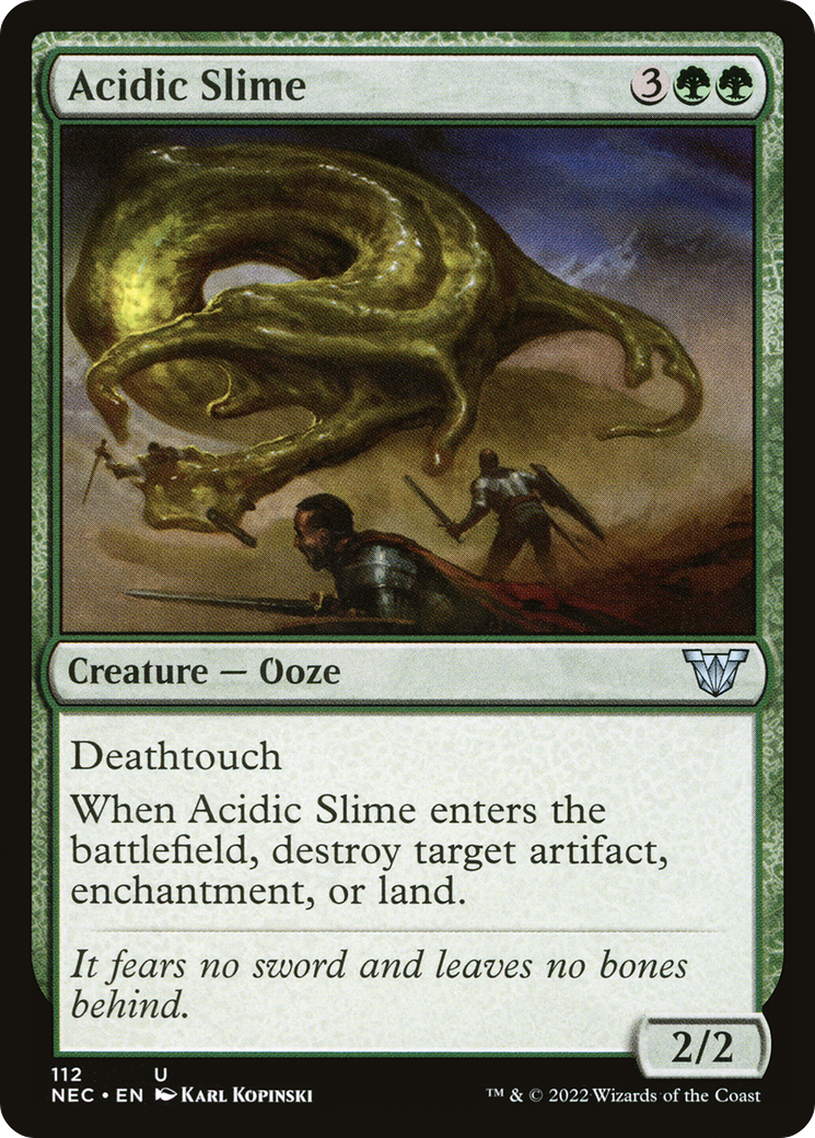 Acidic Slime (NEC-112)  - Neon Dynasty Commander