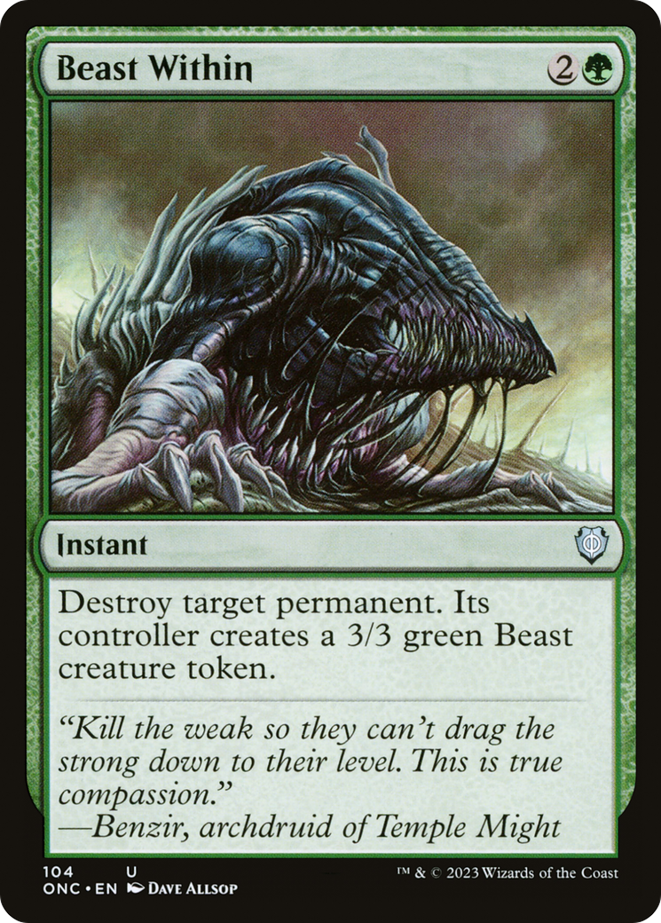 Beast Within (ONC-104)  - Phyrexia: All Will Be One Commander
