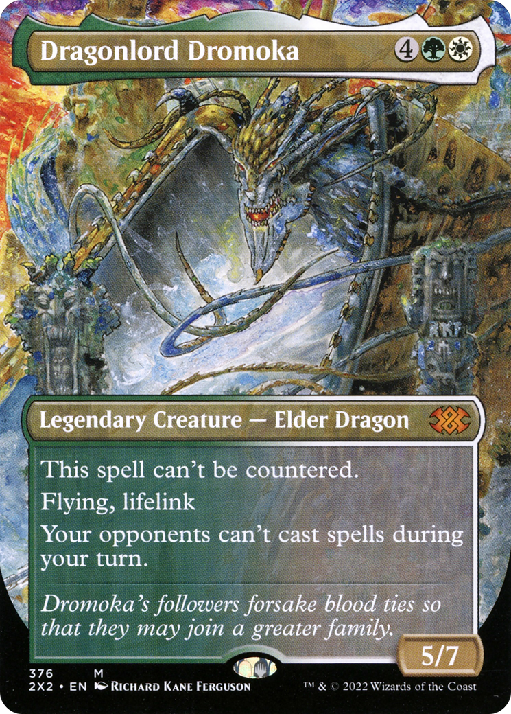 Dragonlord Dromoka (Borderless) (2X2-376)  - Double Masters 2022