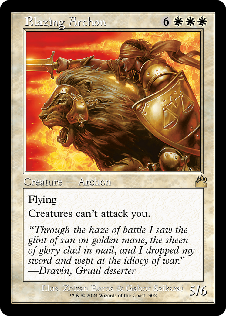 Blazing Archon (Retro Frame) (RVR-302)  - Ravnica Remastered