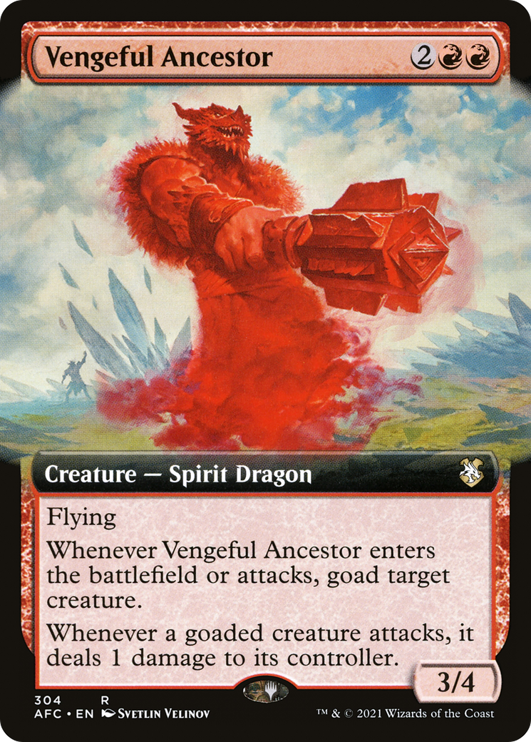 Vengeful Ancestor (Extended Art) (AFC-304)  - Forgotten Realms Commander: (Extended Art)