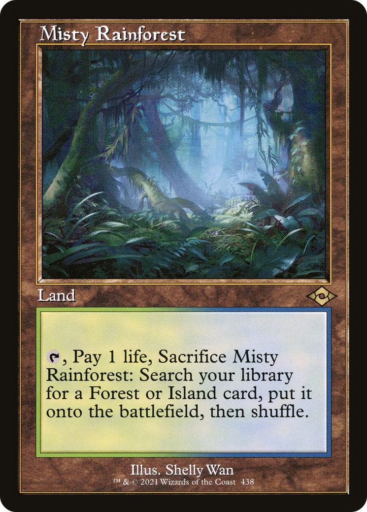 Misty Rainforest (Retro Frame) (MH2-438)  Etched Foil - Modern Horizons 2