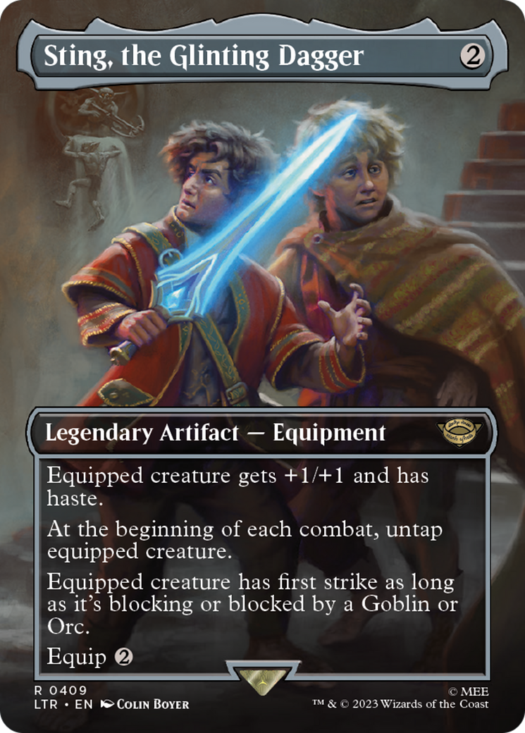 Sting, the Glinting Dagger (Borderless) (LTR-409)  Foil - The Lord of the Rings: Tales of Middle-earth