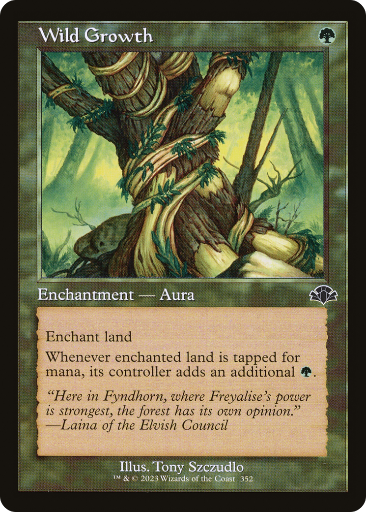 Wild Growth (Retro Frame) (DMR-352)  Foil - Dominaria Remastered