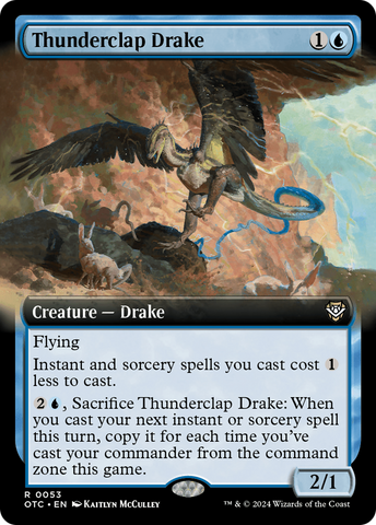 Thunderclap Drake (Extended Art) (OTC-053)  - Outlaws of Thunder Junction Commander: (Extended Art)