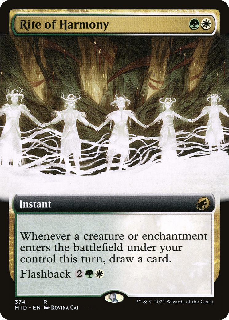 Rite of Harmony (Extended Art) (MID-374) - Innistrad: Midnight Hunt: (Extended Art) Foil