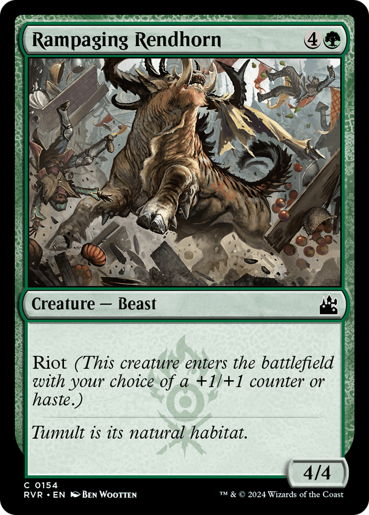 Rampaging Rendhorn (RVR-154)  - Ravnica Remastered