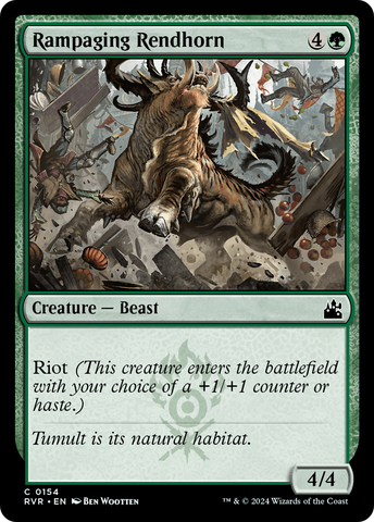 Rampaging Rendhorn (RVR-154)  Foil - Ravnica Remastered
