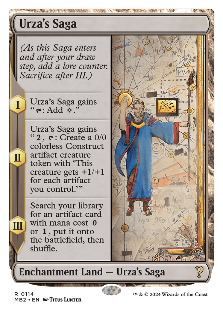 Urza's Saga (White Border) (MB2-114)  - Mystery Booster 2