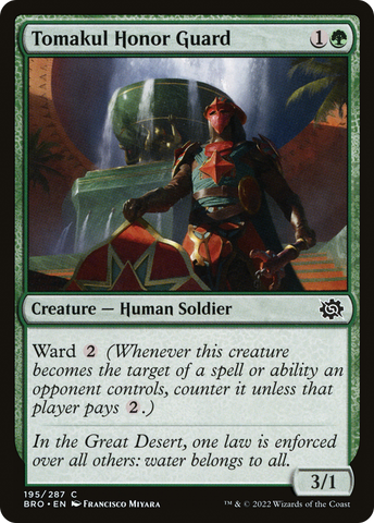 Tomakul Honor Guard (BRO-195)  Foil - The Brothers' War