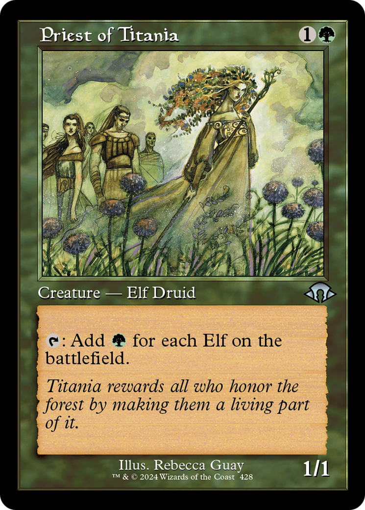 Priest of Titania (Retro Frame) (MH3-428)  Foil - Modern Horizons 3