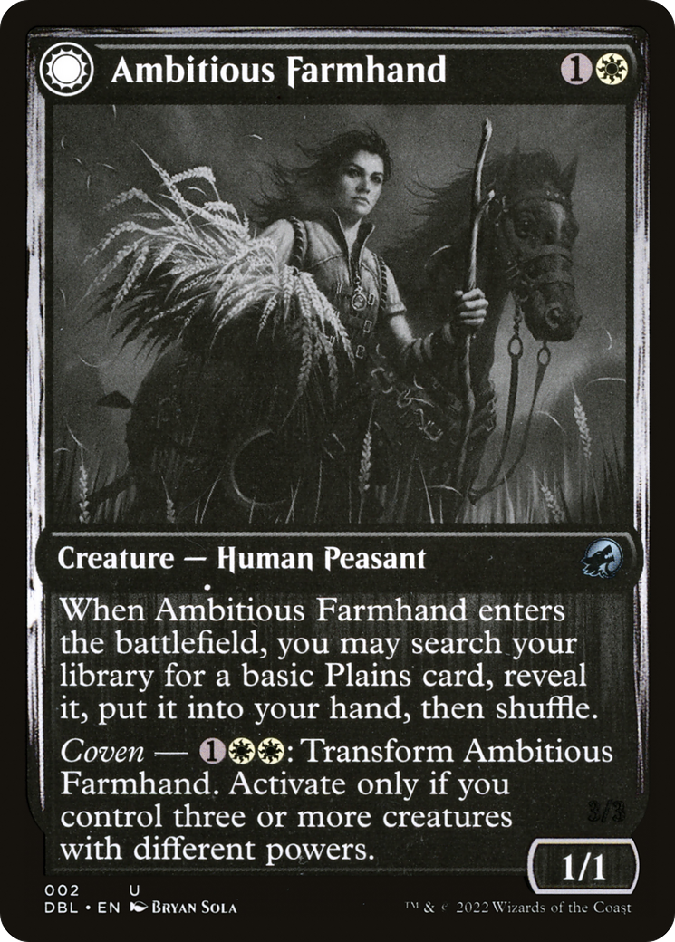 Ambitious Farmhand (DBL-002)  Foil - Innistrad: Double Feature: (Double Faced Transform)