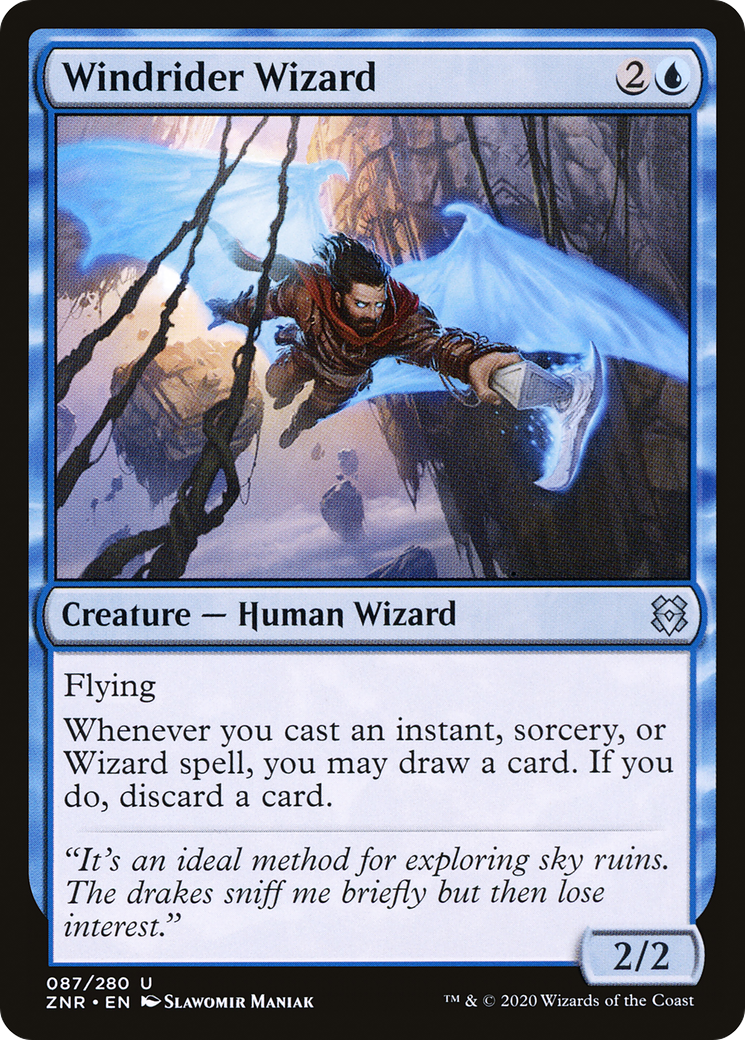 Windrider Wizard (ZNR-087)  - Zendikar Rising