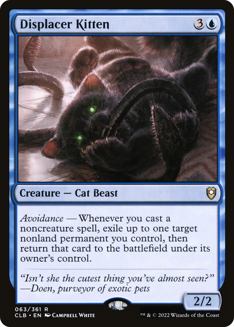 Displacer Kitten (CLB-063)  Foil - Commander Legends: Battle for Baldur's Gate
