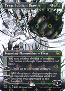 Tyvar, Jubilant Brawler (Borderless) (Step-and-Compleat Foil) (ONE-476)  Foil - Phyrexia: All Will Be One: (Showcase)
