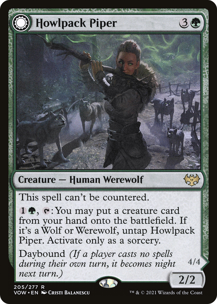 Howlpack Piper (VOW-205)  Foil - Innistrad: Crimson Vow: (Double Faced Transform)