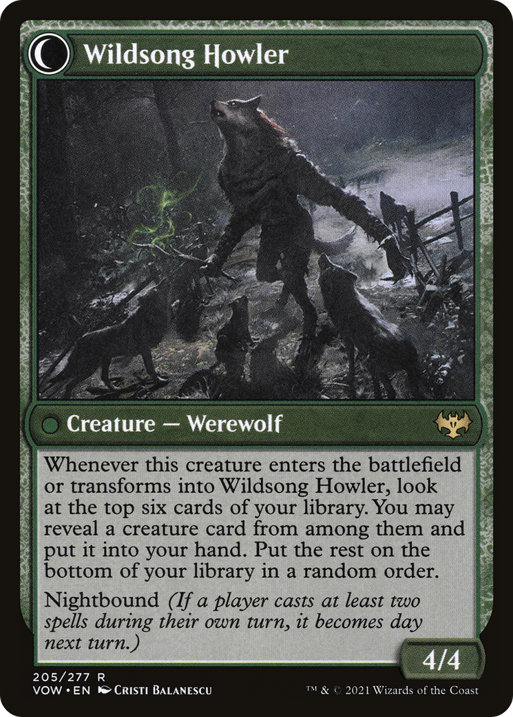 Howlpack Piper (VOW-205)  Foil - Innistrad: Crimson Vow: (Double Faced Transform)