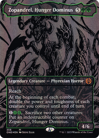 Zopandrel, Hunger Dominus (Oil Slick Raised Foil) (ONE-356)  Foil - Phyrexia: All Will Be One (Borderless)