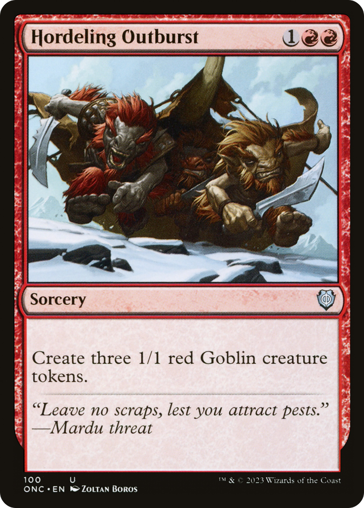 Hordeling Outburst (ONC-100)  - Phyrexia: All Will Be One Commander
