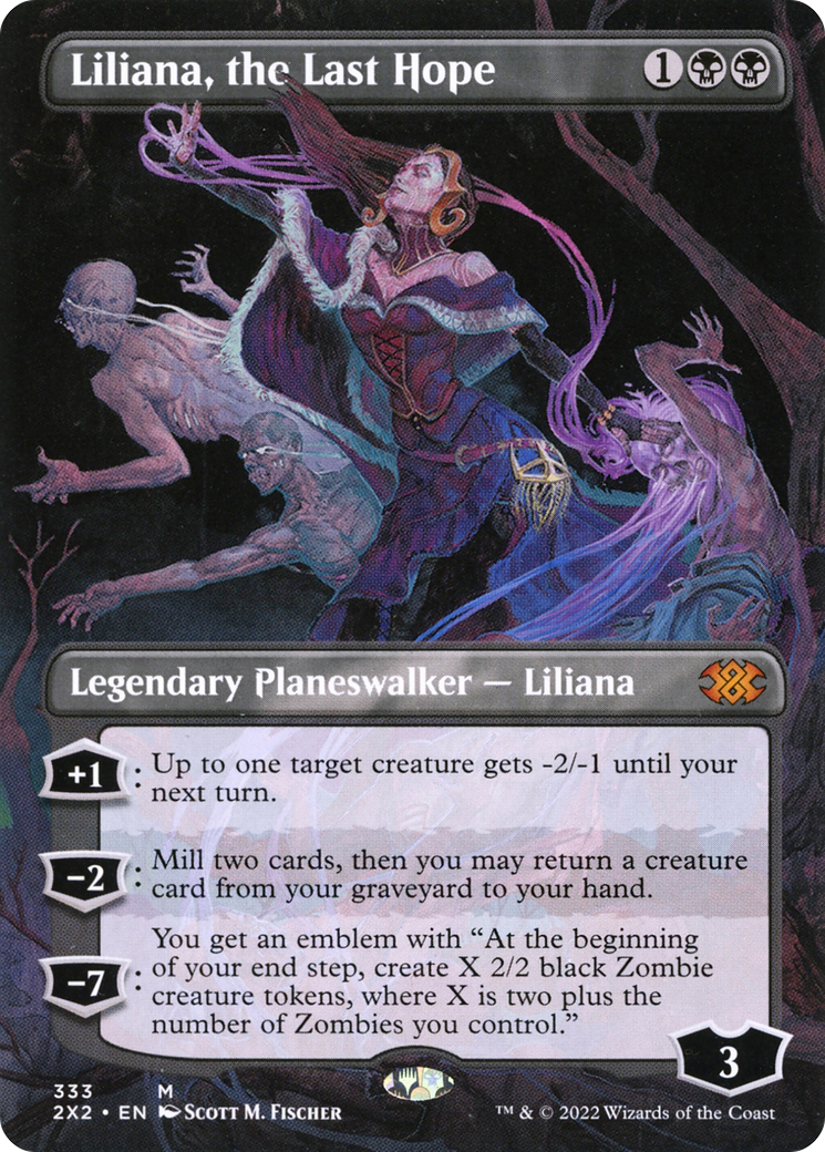 Liliana, the Last Hope (Borderless) (2X2-333) - Double Masters 2022 (Borderless) Foil