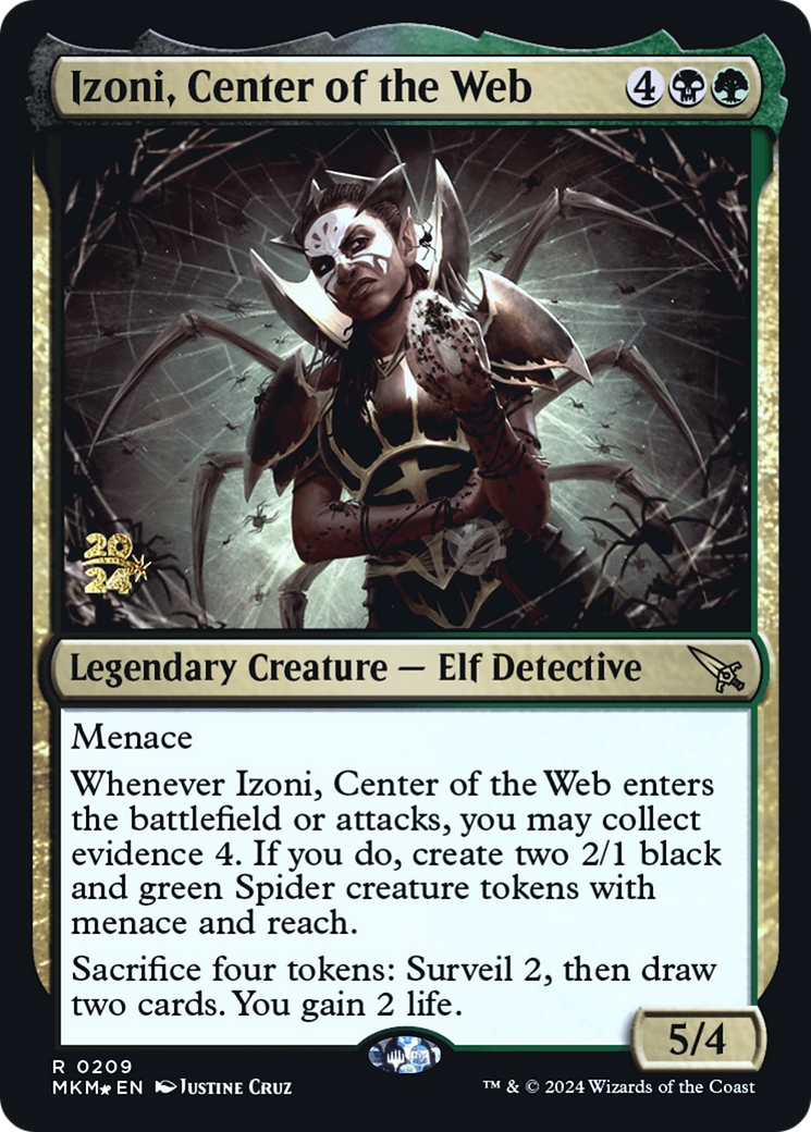 Izoni, Center of the Web (PRE-209)  Foil - Murders at Karlov Manor Promos
