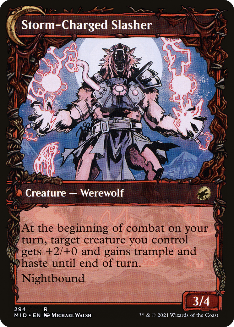 Reckless Stormseeker (Showcase) (MID-294)  Foil - Innistrad: Midnight Hunt: (Showcase, Double Faced Transform)