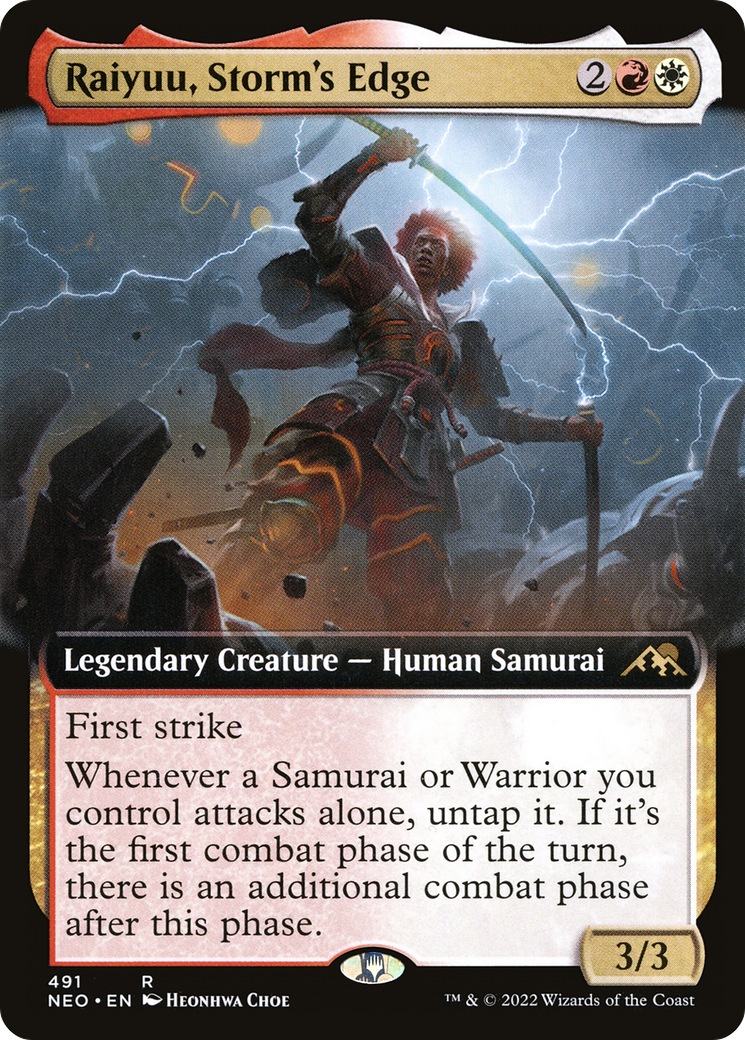 Raiyuu, Storm's Edge (Extended Art) (NEO-491)  Foil - Kamigawa: Neon Dynasty: (Extended Art)