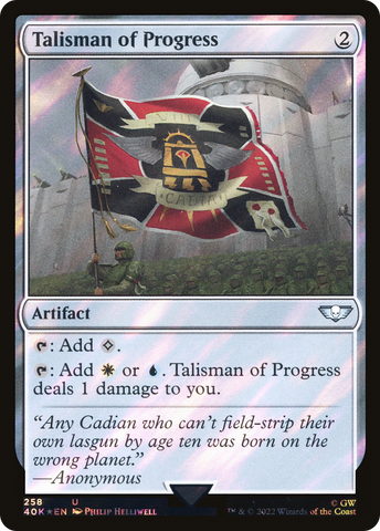 Talisman of Progress (Surge Foil) (40K-258)  Foil - Warhammer 40,000 Commander