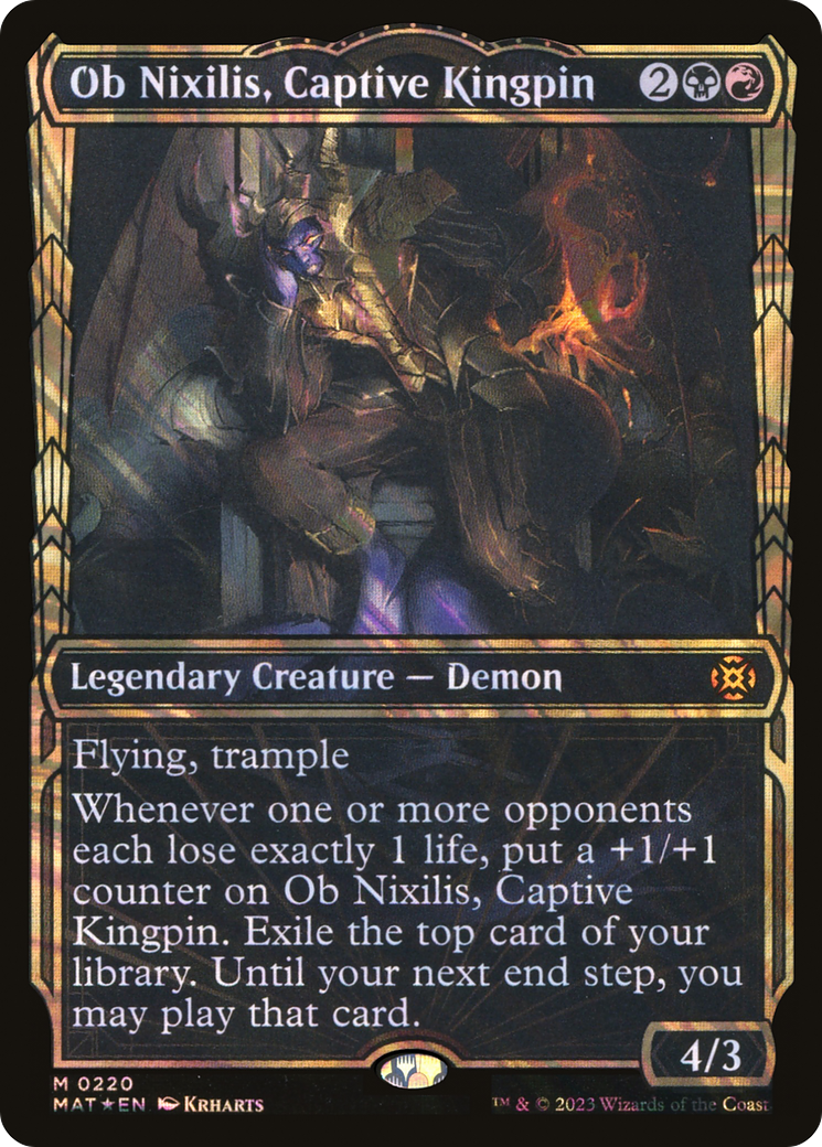 Ob Nixilis, Captive Kingpin (Halo Foil) (MAT-220)  Foil - March of the Machine: The Aftermath: (Showcase)